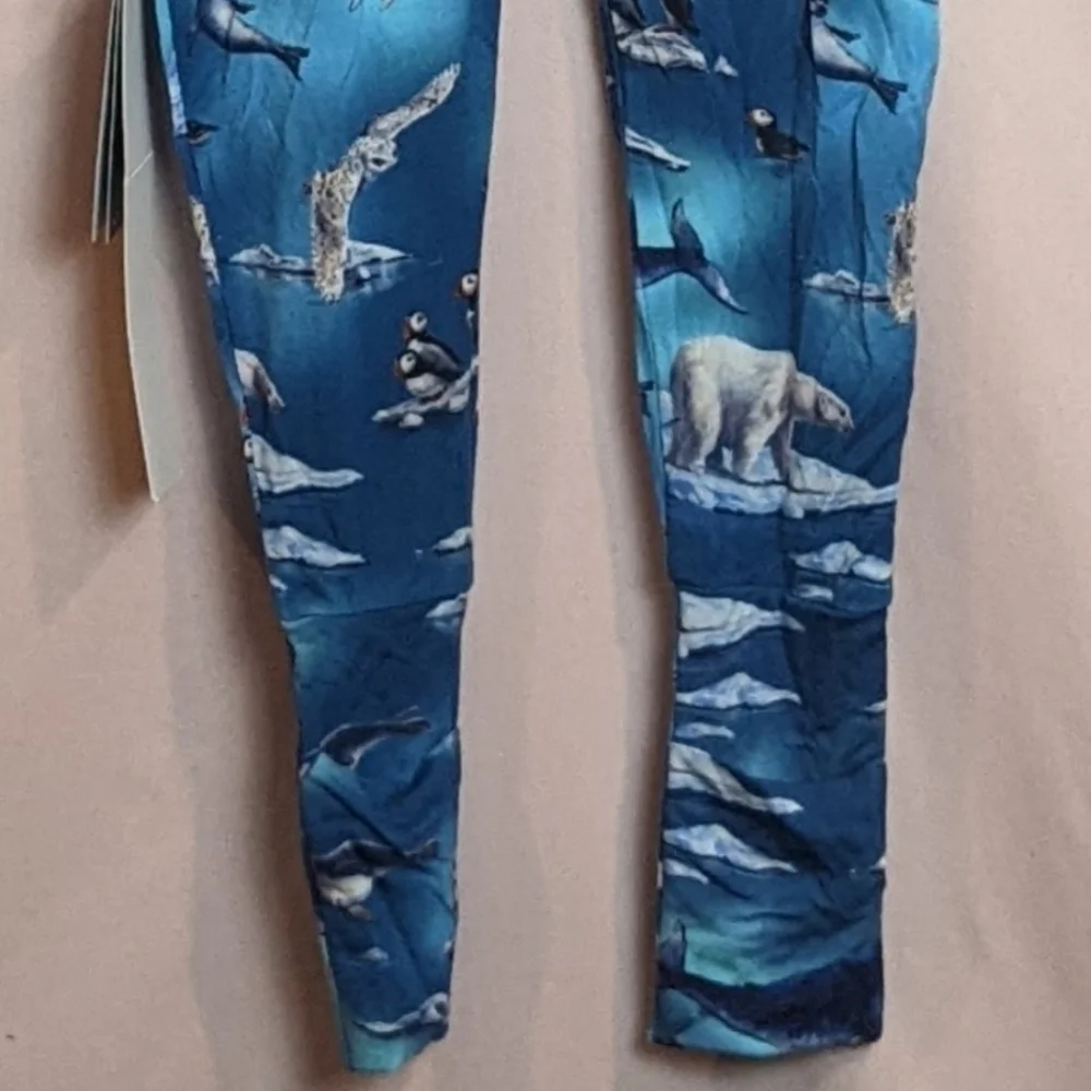 Hanlyn Blue Underwater Print One Piece Pajama Set size 4T